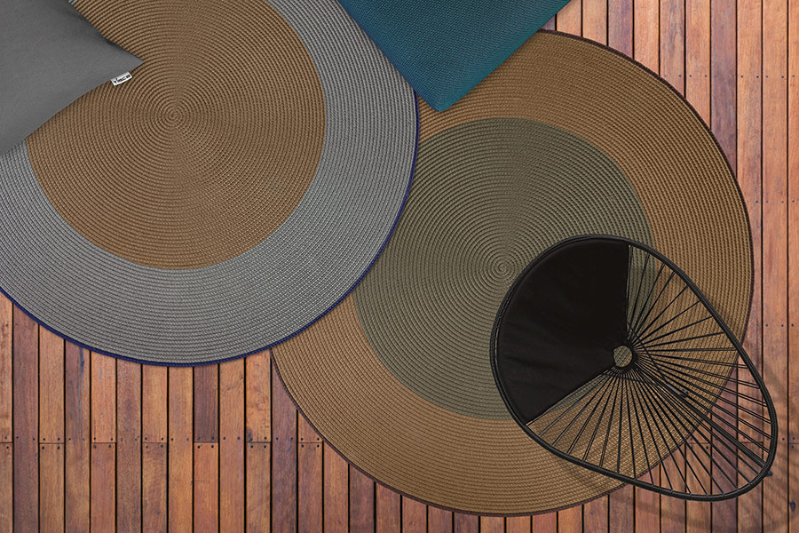 Garden Rugs Maira - rund & farbig