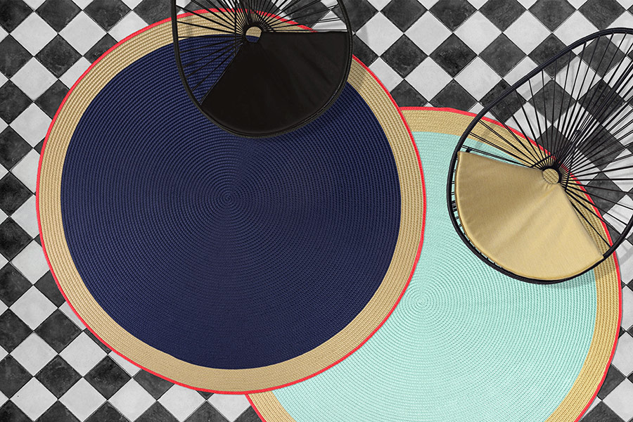 Garden Rugs Sesia - rund & farbig
